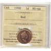 Image 1 : 1998 1¢ ICCS MS66RD.