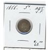 Image 1 : 1858 5¢ Abt VF.  (PBA)  Some lustre.