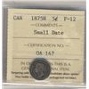 Image 1 : 1875H 5¢ Sml Date ICCS F12.  Problem free.