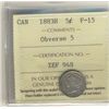 Image 1 : 1883H 5¢ Obv 5 ICCS F15.  Semi key date.