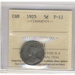 1925 5¢ ICCS F12.
