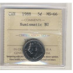 1988 5¢ ICCS MS66 NBU.