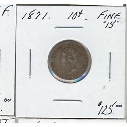 1871 10¢ F15.  (PBA)