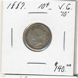 1887 10¢ VG10.  (PBA)