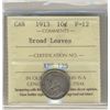 Image 1 : 1913 10¢ Broad Lvs ICCS F12.  Nice original example.  Strong details.