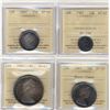 Image 1 : 1967 10¢, 25¢, 50¢ & $1 all ICCS SP67.  Lot of 4 coins some with Cameo to Heavy Cameo designations.