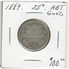 Image 1 : 1889 25¢ Abt Good.  (PBA)  Key date.