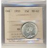 Image 1 : 1933 25¢ ICCS MS62.  Crisp full white issue.