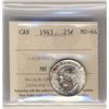 Image 1 : 1943 25¢ ICCS MS64.