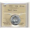 Image 1 : 1953 25¢ Sm Date ICCS MS64.