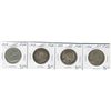 Image 1 : 1906 50¢, 1907, 1912 & 1919 F12.  Lot of 4 coins.   (PBA)