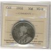 Image 1 : 1932 50¢ ICCS VG8  Key date.