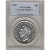 Image 1 : 1947 $1 Ptd 7, Quad HP PCGS MS63.  Brilliant and lustrous.
