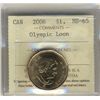 Image 1 : 2008 $1 Olympic Loon ICCS MS65.