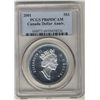 Image 1 : 2001 $1 Canada Dollar Anniv PCGS PR69DCAM.  Near perfection.