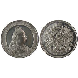 Medal, 1887 Canada Queen Victoria Golden Jubilee issue by P.W. Ellis (35mm) NGC MS62.