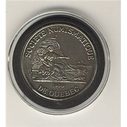 CNA Medal, 1989 Quebec issue. Only 36 .999 silver examples issued.