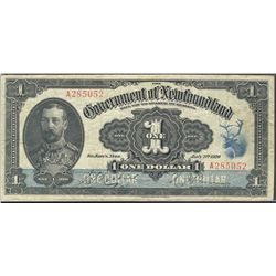 Gov’t of Newfoundland $1 NF-12c #A285052. A nice clean VF issue.