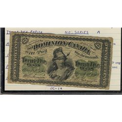 1870 25¢ DC-1a. Nice VG.