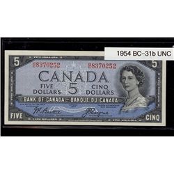 1954 $5 BC-31b #HC8370252. AU to AU+issue.