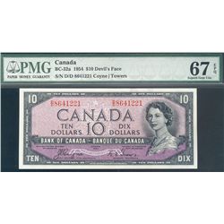 1954 $10 BC-32a #DD8641221 PMG Superb Gem UNC67EPPQ.