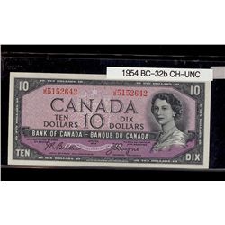 1954 $10 BC-32b #JD5152642. Well centered UNC example.