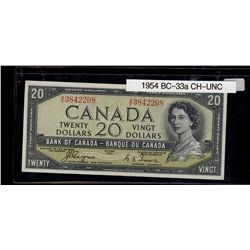 1954 $20 BC-33a #AE3842208. Pressed EF/AU.