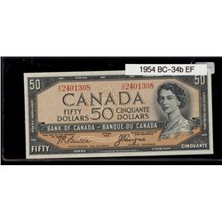 1954 $50 BC-34b #AH2401308. Bright VF to EF issue.