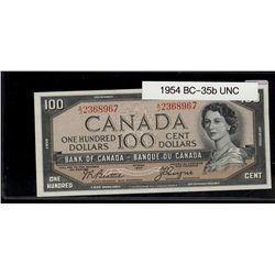 1954 $100 BC-35b #AJ2368967. Sharp AU.