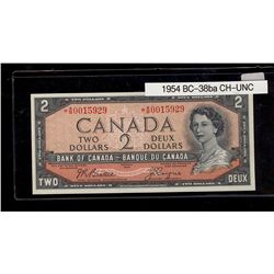 1954 $2 BC-38bA #*AB0015929. Crisp original.