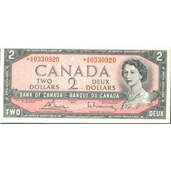 1954 $2 BC-38cA #*AG0330920. Below 0400000, Razor Crisp original.