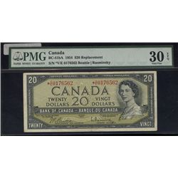 1954 $20 BC-41bA #*VE0176562 PMG VF30 EPQ. A rare prefix.