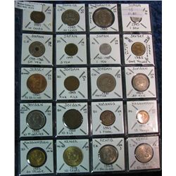173. (20) World Coins from Jamaica, Japan, Jersey, Jordan,. Katanga, Kazakhstan, & Kenya.