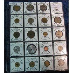 174. (20) World Coins from Kenya, North & South Korea, Kutch, Kuwait, Laos, Latvia, Lebanon, & Lesot