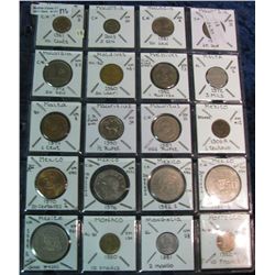 176. (20) World Coins from Malaya & British Borneo, Malaysia, Maldives,