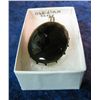 Image 1 : 213. Obsidian (Oregon) in 30mm x 40mm Sterling Silver Mount. New in box.