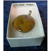 Image 1 : 214. Nebraska Agate Round in Sterling Silver Mount.