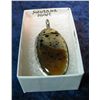 Image 1 : 215. Montana Agate Oval in Sterling Silver Mounting.