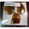 Image 1 : 222. (3) Montana Agate Cabs. 1 oval, 1 tear drop, & 1 free form.