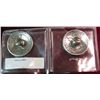 Image 2 : 249. (2) 1935 Replica Walking Liberty Half Dollars, domed, and made into buttons