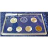 Image 1 : 307. Six-Piece East Germany Uncirculated Coin Set. Some toning and tarnish.