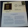 Image 1 : 330. 2001 Des Plaines, Il. First Day of Issue Cover with 22K Gold Replica