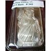 Image 1 : 342. Statue of Liberty One Troy ounce Silver Ingot. .999 Fine. Serial number