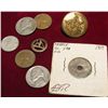 Image 1 : 593. Military Button & Pin (one is Silver); 1917 France 5c;