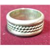 Image 1 : 611. Sterling Silver Braided Band. Unisex. About a size 7.