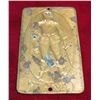 Image 2 : 668. "Cavalier" Brass Plate off a box. Man with sword design.