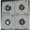 Image 1 : 848. 1991S, 92S, 93S & 94S Roosevelt Dimes. Proof