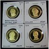 Image 1 : 883. 2010S Set of (4) Presidential Dollars. Proof