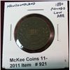 Image 1 : 921. 1880 New Foundland Cent Round O. VG+.