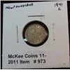 Image 1 : 973. 1941c New Foundland 5-Cents EF.